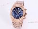 New Audemars Piguet Frosted Gold Royal Oak Rose Gold Watch 41mm Silver Dial with Stop Function High Copy (3)_th.jpg